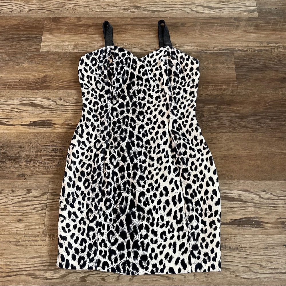 90’s Contempo Casuals vintage leopard dress L